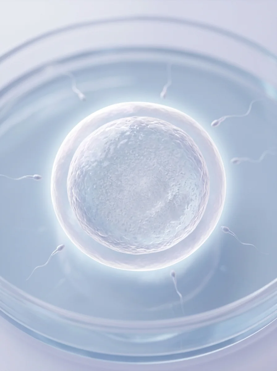 Óvulo y espermatozoides durante un tratamiento de fecundación in vitro