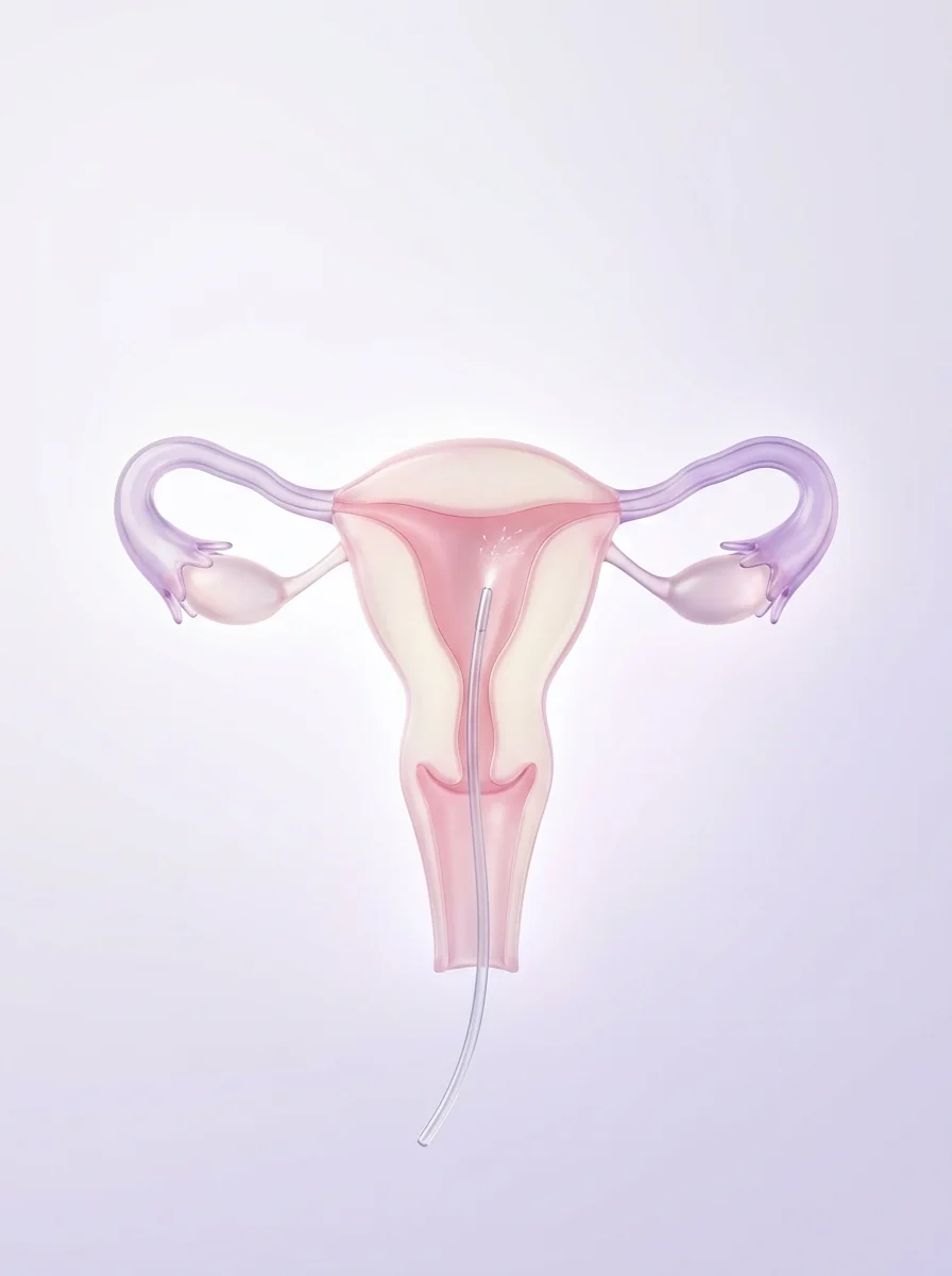 Representación de una inseminación intrauterina